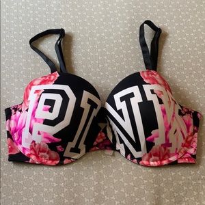 PINK floral Victoria secret T-shirt Bra